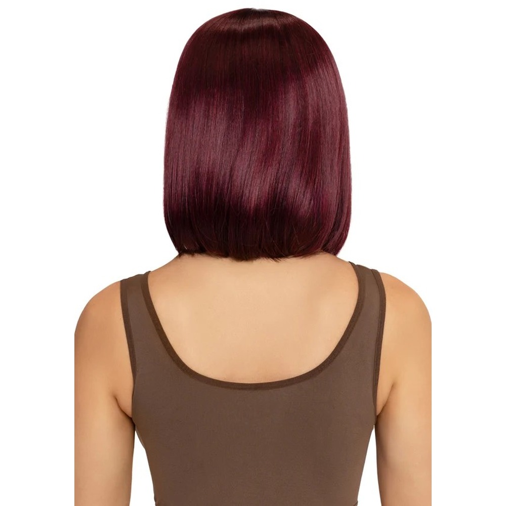 Leg Avenue - Angled Bob Pruik - Bordeaux rood